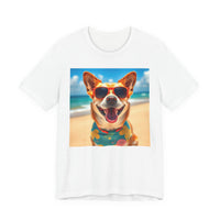 Happy Pup Beach Vibes Unisex Short Sleeve Tee