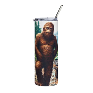 Bigfoot Forest Adventure Tumbler | Sasquatch Off-Road Truck 20oz Stainless