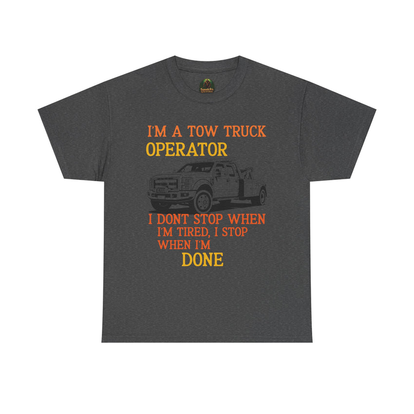 Tow Truck Operator Tee - Perfect Gift for Drivers, Funny Work Shirt, Mechanic Humor, Towing Company Apparel, Heavy Cotton Tee