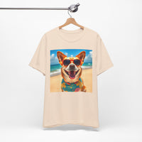 Happy Pup Beach Vibes Unisex Short Sleeve Tee