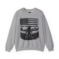 Bigfoot American Flag Crewneck Sweatshirt