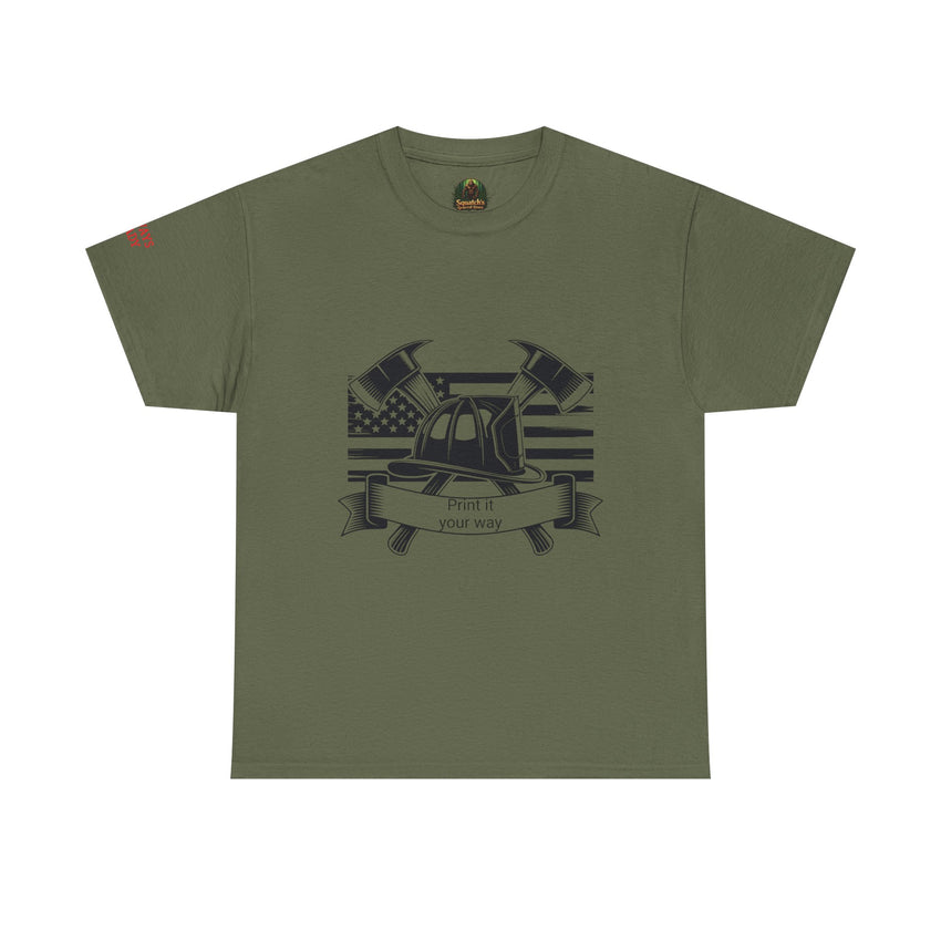 Proud Firefighter Tee, Unisex Heavy Cotton T-Shirt