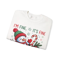 Im fine snowman Christmas sweatshirt