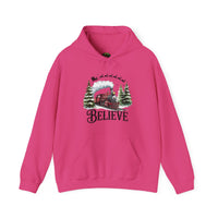 Believe Train Hooded Sweatshirt, Cozy Winter Sweatshirt