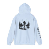 Gone Fishin' Bigfoot Hoodie - Unisex Heavy Blend™ Sweatshirt for Nature Lovers