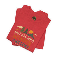 Adventure-Inspiring Short Sleeve Tee, Nature Lovers Shirt, Unisex Casual Tee, Gift for Hikers, Outdoor Enthusiast Apparel