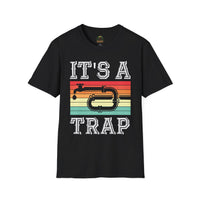 It's A Trap trumpet T-Shirt | Retro Striped Trombone Band Humor