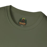 UFO Abduction Sunset T-Shirt | Retro Alien Spaceship Forest Silhouette