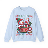 Im fine snowman Christmas sweatshirt