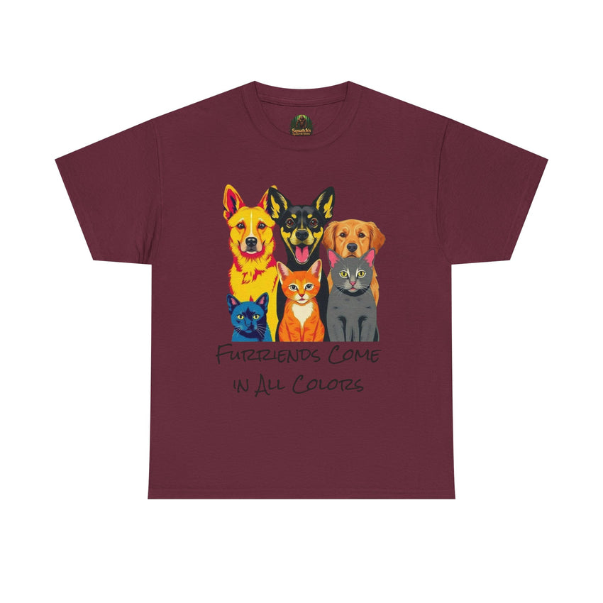 Furriends Come in All Colors Unisex Heavy Cotton Tee