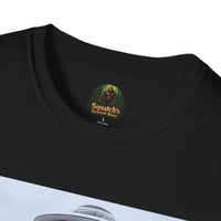 Alien Cat Abduction T-Shirt | Retro EW, PEOPLE UFO Graphic front and back graphics