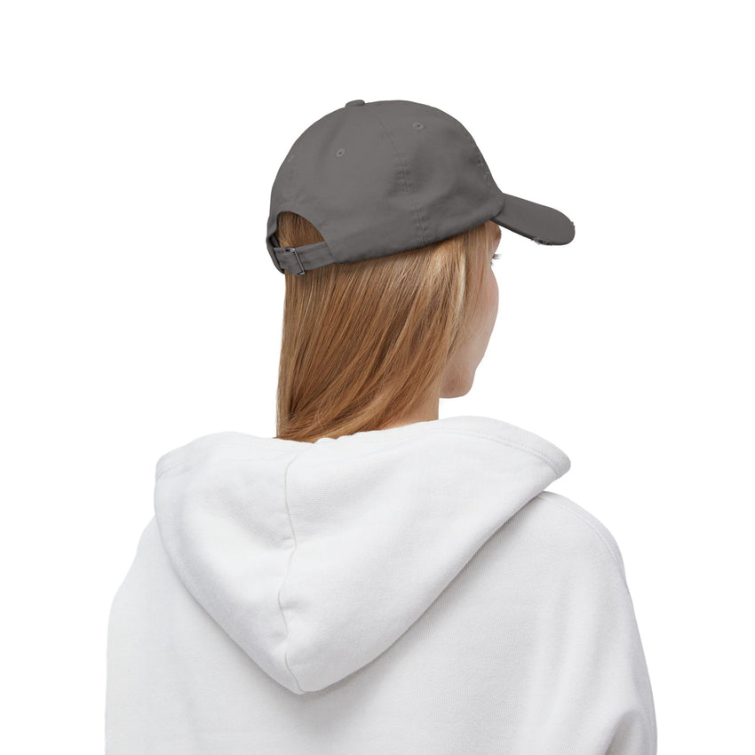Gone Fishing Distressed Cap - Unisex Fishing Hat for Outdoor Enthusiasts