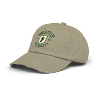 Squatch University cap | distressed dad hat, Bigfoot foot emblem