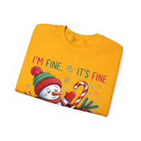 Im fine snowman Christmas sweatshirt