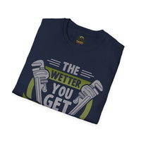 Plumber Wrench Graphic T-Shirt | The Wetter You Get The Faster I Come, Plumbing Tee