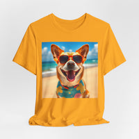 Happy Pup Beach Vibes Unisex Short Sleeve Tee
