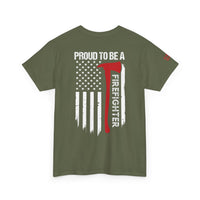 Proud Firefighter Tee, Unisex Heavy Cotton T-Shirt