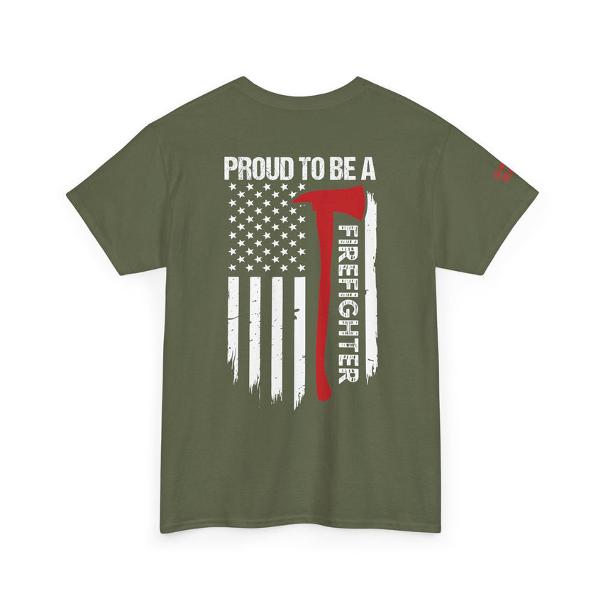 Proud Firefighter Tee, Unisex Heavy Cotton T-Shirt