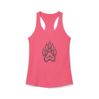 Pet Paw Print Tank Top | Paw Print Graphic Racerback Tank
