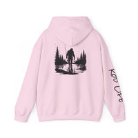Gone Fishin' Bigfoot Hoodie - Unisex Heavy Blend™ Sweatshirt for Nature Lovers