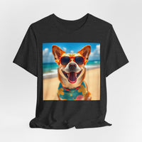 Happy Pup Beach Vibes Unisex Short Sleeve Tee