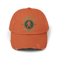 Squatch University cap | Sasquatch logo distressed hat, Bigfoot college emblem cap