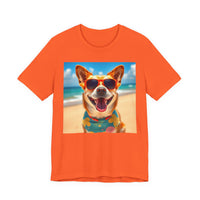 Happy Pup Beach Vibes Unisex Short Sleeve Tee
