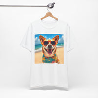 Happy Pup Beach Vibes Unisex Short Sleeve Tee
