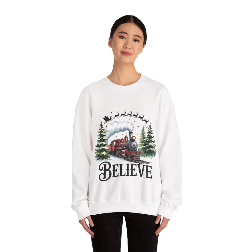 Believe in Santa train sweatshirt , Do you believe?