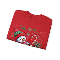 Im fine snowman Christmas sweatshirt