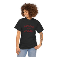 Retired Not My Problem Unisex Heavy Cotton Tee - Casual Comfort for Retirement Celebrations