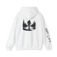 Gone Fishin' Bigfoot Hoodie - Unisex Heavy Blend™ Sweatshirt for Nature Lovers