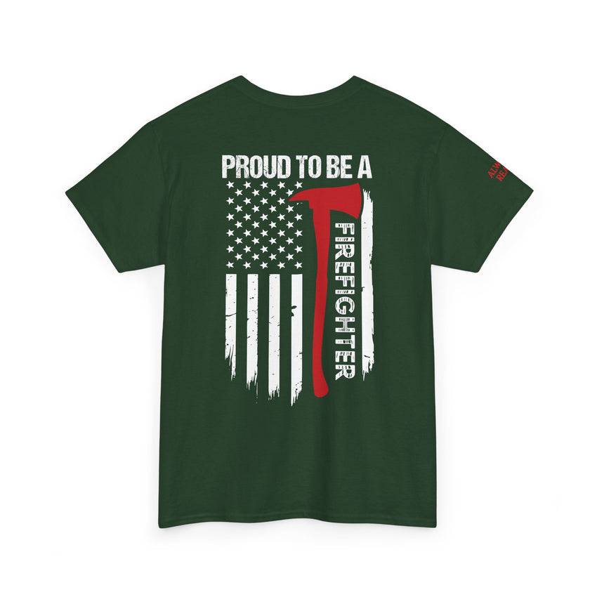 Proud Firefighter Tee, Unisex Heavy Cotton T-Shirt