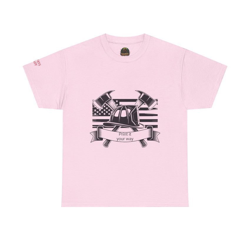 Proud Firefighter Tee, Unisex Heavy Cotton T-Shirt