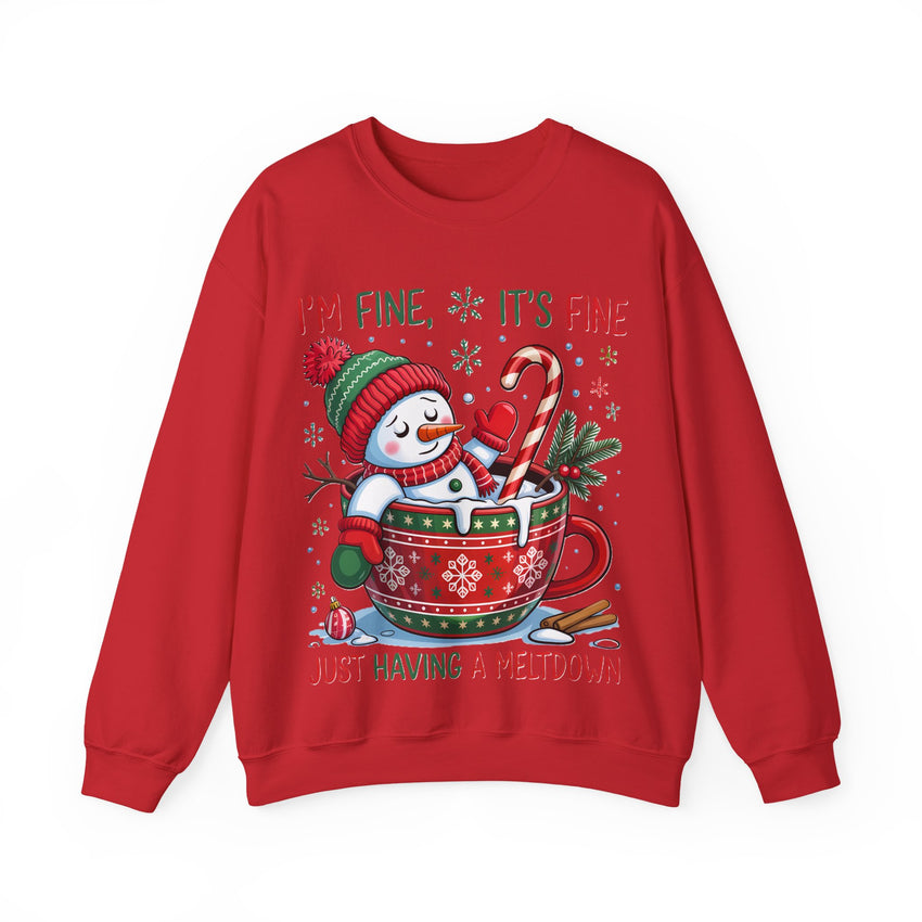 Im fine snowman Christmas sweatshirt