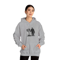 Gone Fishin' Bigfoot Hoodie - Unisex Heavy Blend™ Sweatshirt for Nature Lovers