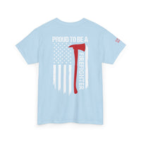 Proud Firefighter Tee, Unisex Heavy Cotton T-Shirt