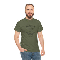 Retired Not My Problem Unisex Heavy Cotton Tee - Casual Comfort for Retirement Celebrations