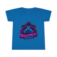 Squatch Gaming Toddler T-shirt | Neon Gorilla Gamer Logo