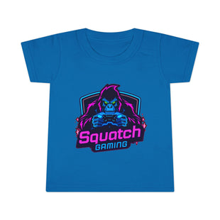 Squatch Gaming Toddler T-shirt | Neon Gorilla Gamer Logo