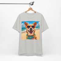 Happy Pup Beach Vibes Unisex Short Sleeve Tee