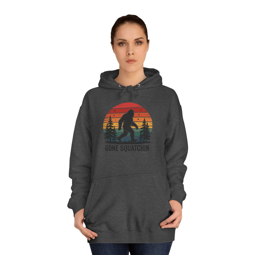 Retro Bigfoot Hoodie - "Gone Squatchin"