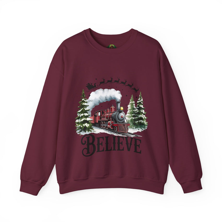 Believe in Santa train sweatshirt , Do you believe?
