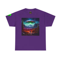 UFO Abduction Scene T-Shirt | Alien Spaceship Landscape Tee
