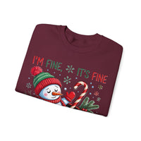 Im fine snowman Christmas sweatshirt