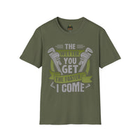 Plumber Wrench Graphic T-Shirt | The Wetter You Get The Faster I Come, Plumbing Tee
