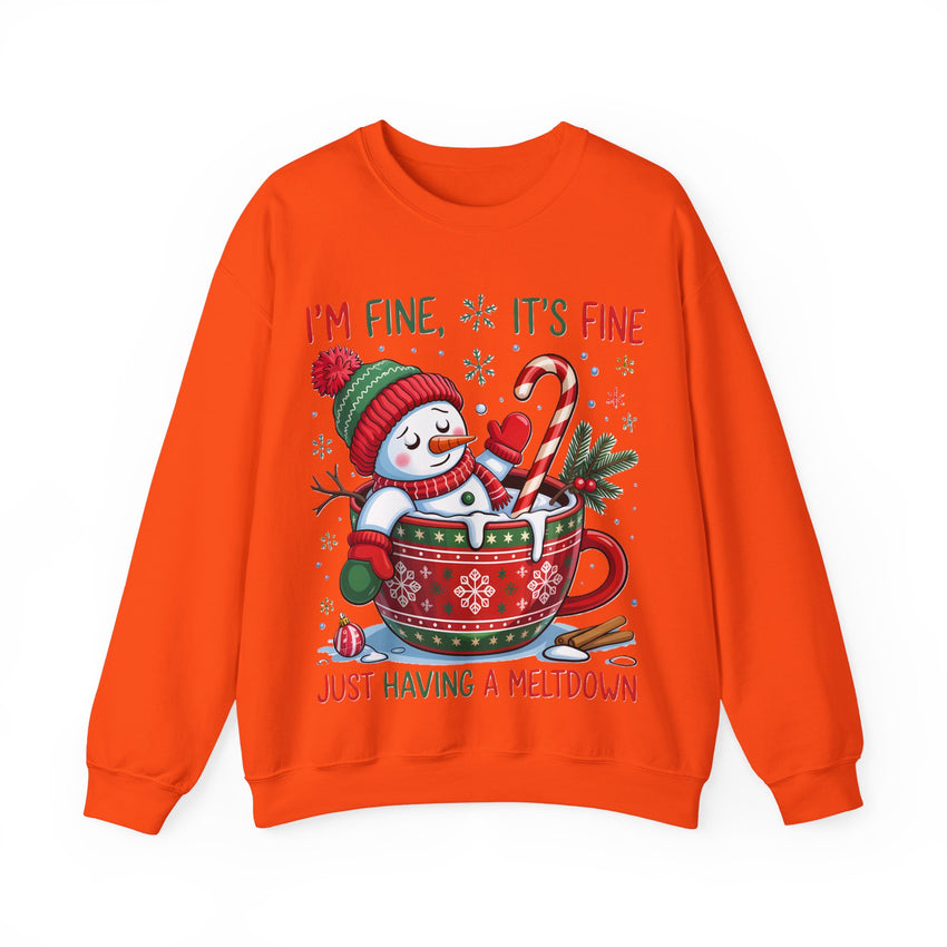 Im fine snowman Christmas sweatshirt