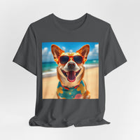 Happy Pup Beach Vibes Unisex Short Sleeve Tee