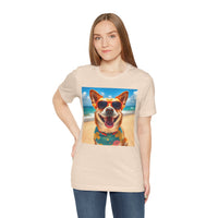 Happy Pup Beach Vibes Unisex Short Sleeve Tee