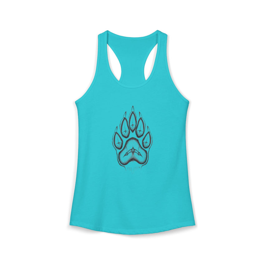 Pet Paw Print Tank Top | Paw Print Graphic Racerback Tank